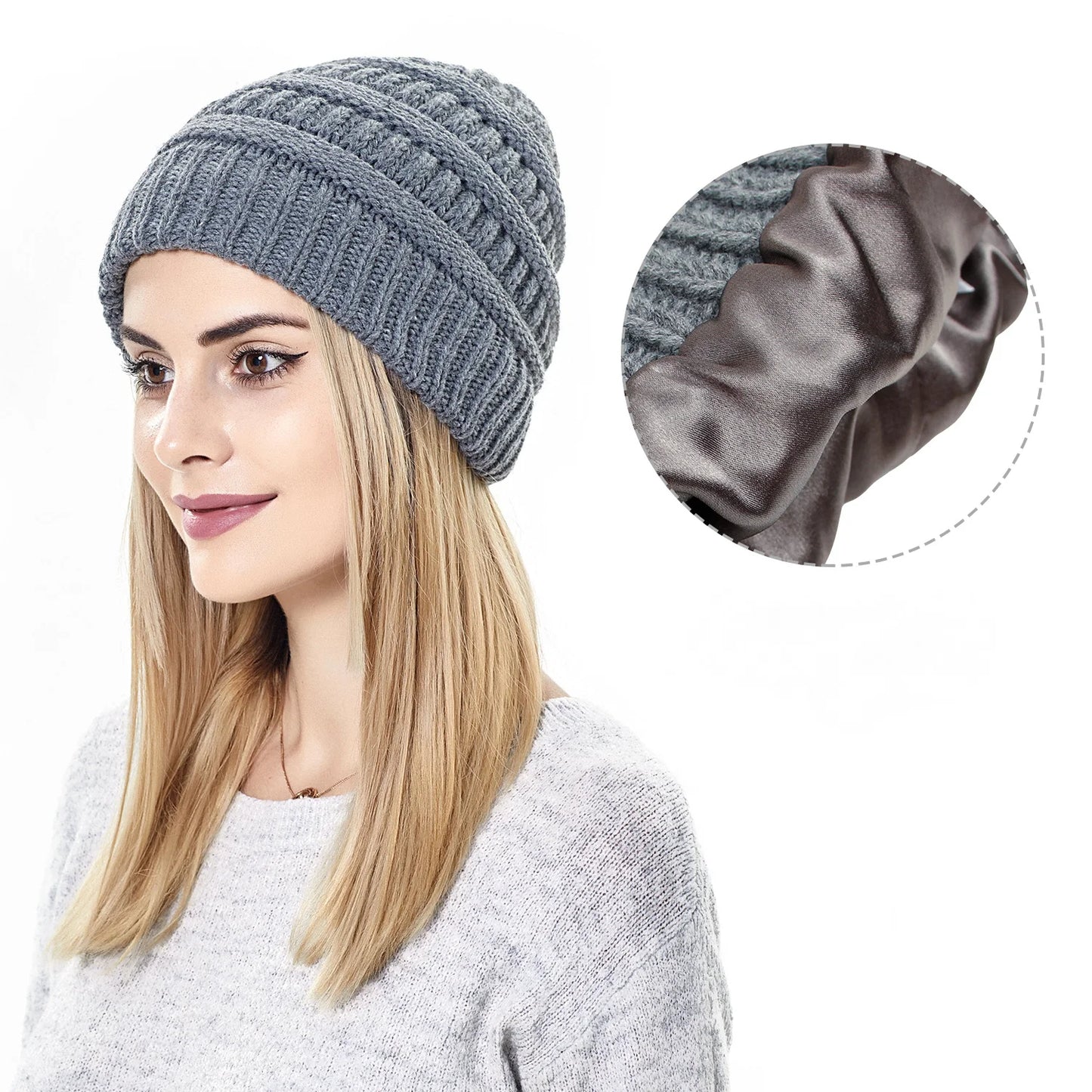 Heatlyfe Knitted Silk Beanie